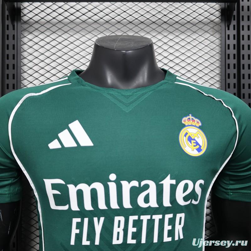 Player Version 25/26 Real Madrid Green with White Trim Jersey