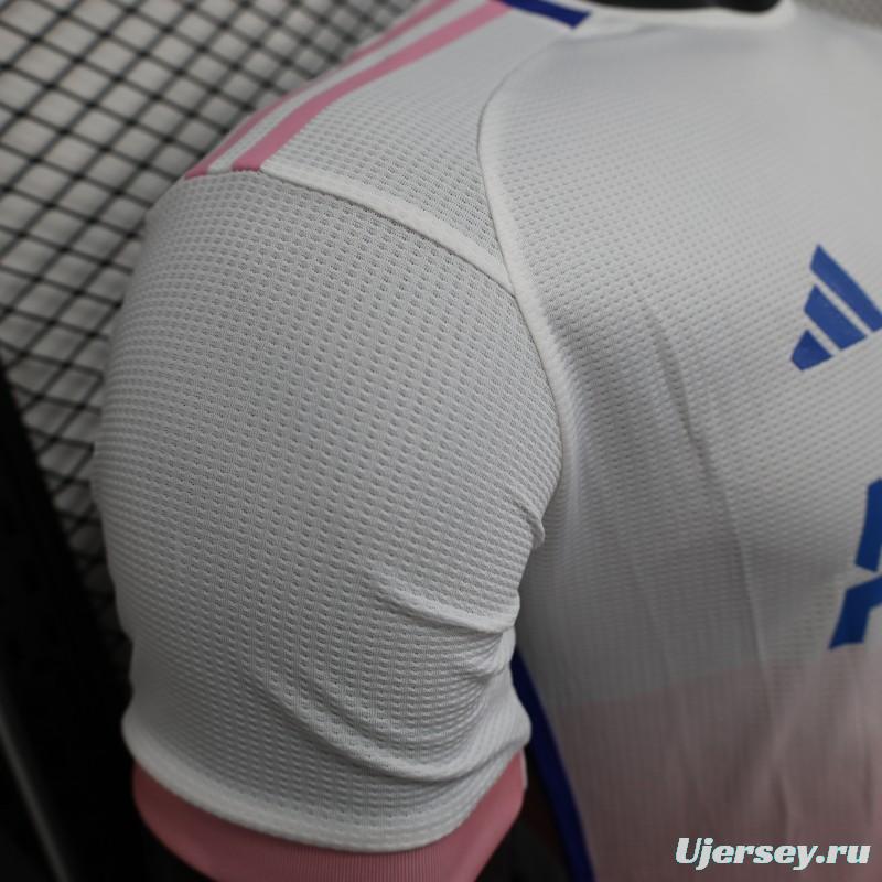 Player Version 2025 Algeria White-Pink with Country Map Design Jersey