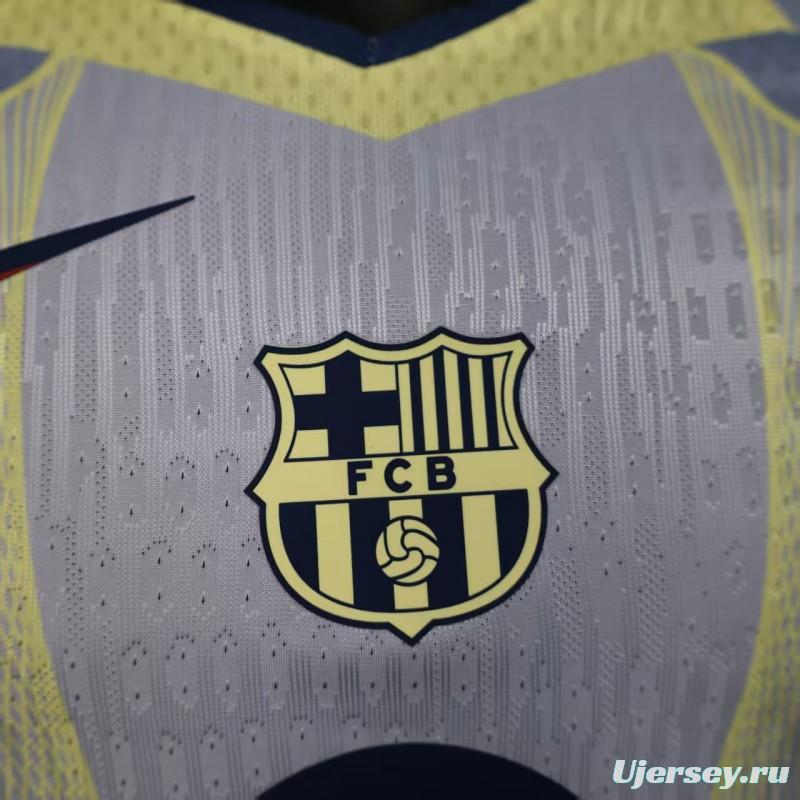 Player Version 25/26 Barcelona Light Blue with Geometric Pattern Jersey