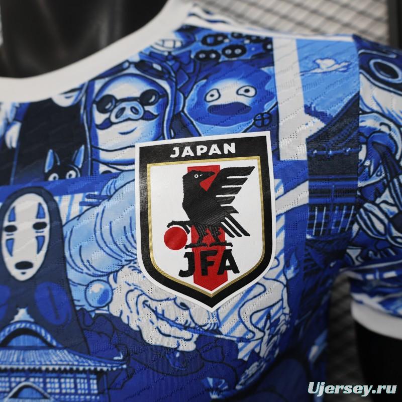 Player Version 2025 Japan Blue with Anime Characters Jersey
