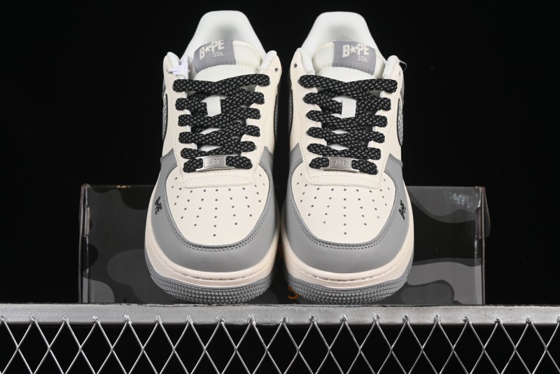 Nike Air Force 1'07 Low Bape Collaboration Beige Star Casual Sneakers - XS1958-571