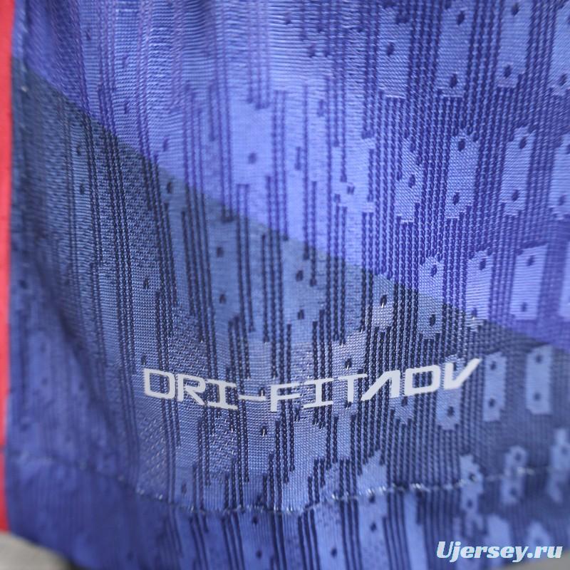 Player Version 25/26 FC Barcelona Blue with Red Diagonal Stripes Jersey