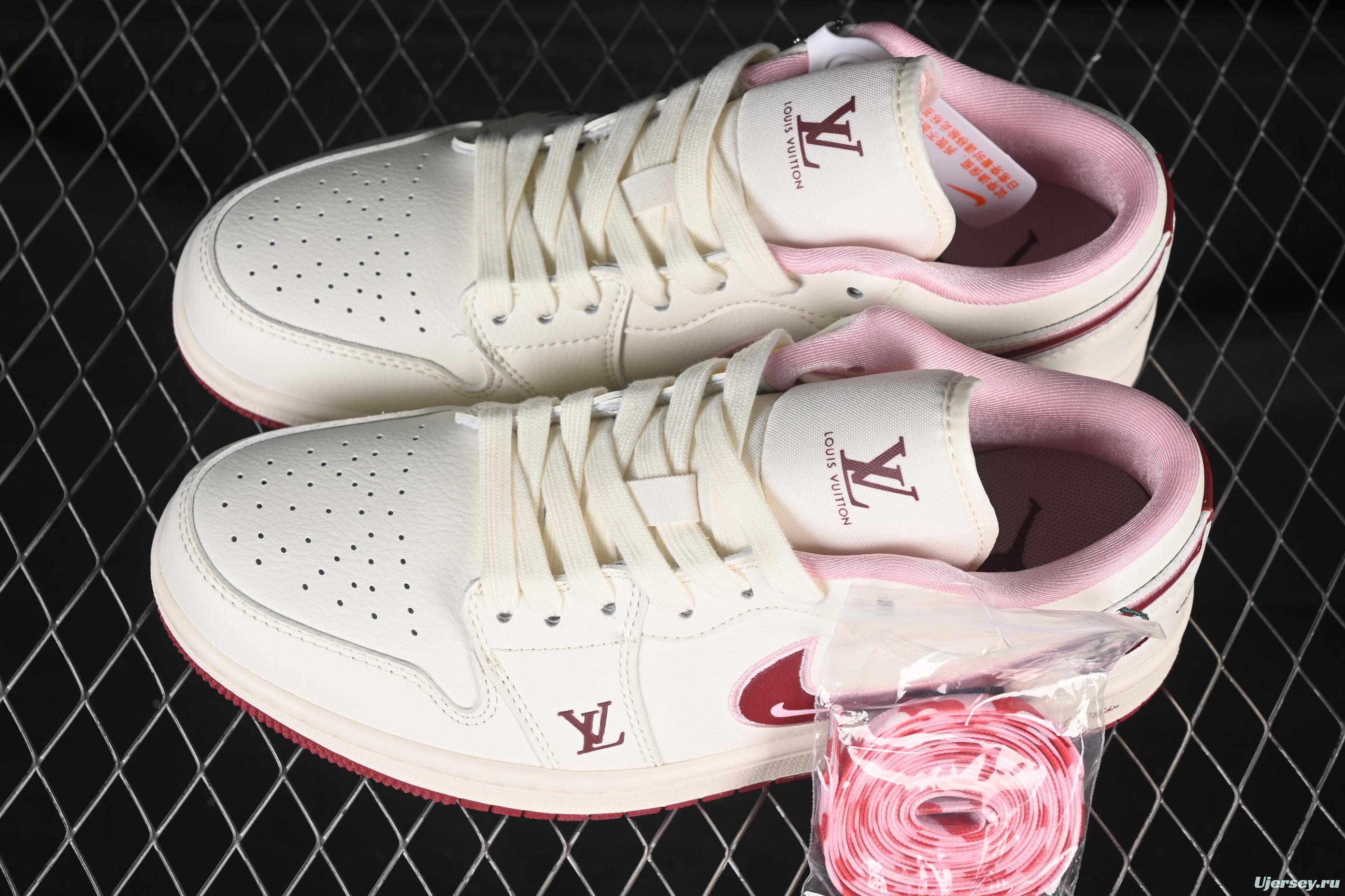 Nike Air Jordan 1 Low AJ1 Valentine's Day Limited Red Cherry High-End Custom Retro Basketball Shoes - XX3168-520