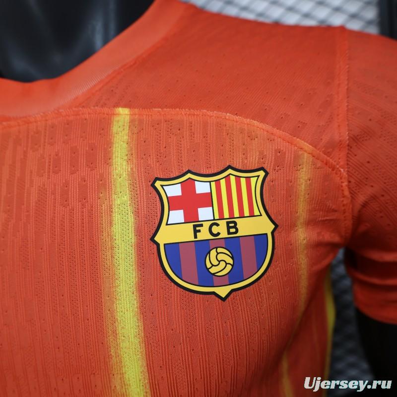 Player Version 25/26 FC Barcelona Orange with Flame Gradient Jersey