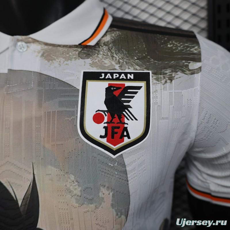 Player Version 2025 Japan White with Dragon Ball Goku Graphic Jersey