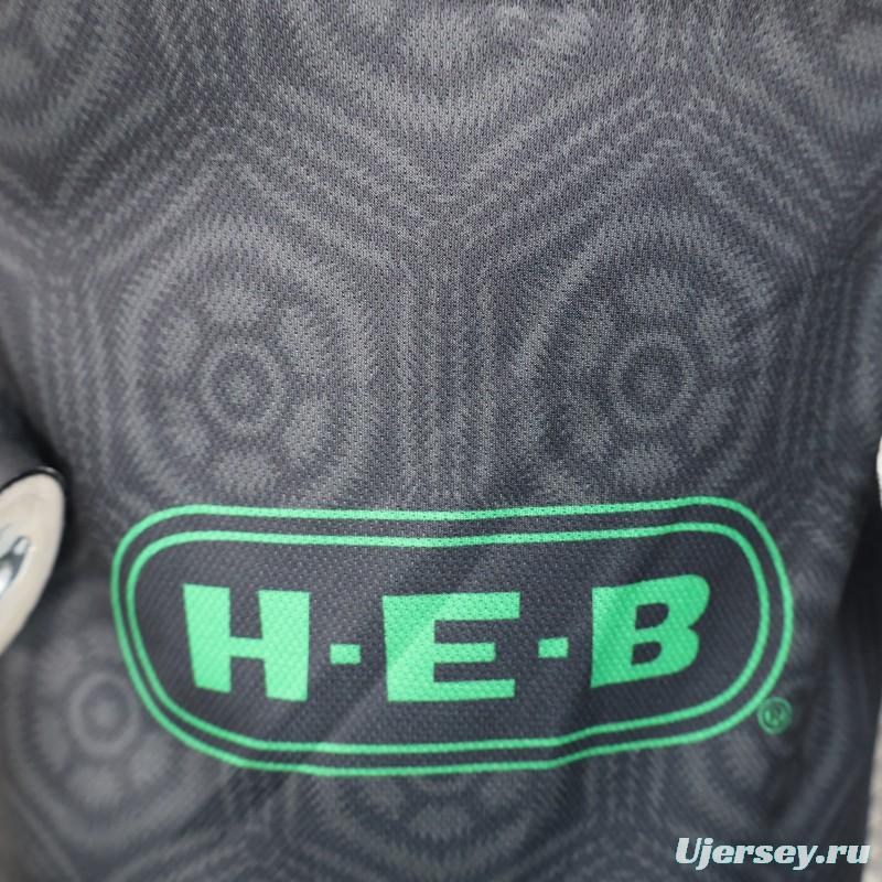 Player Version 2024-25 Tigres UANL Third Jersey - Black with Green Accents - CEMEX Sponsorship