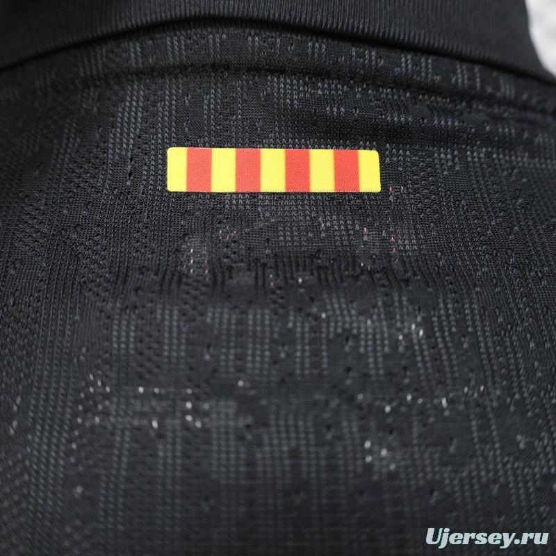 Player Version 24/25 Barcelona x Travis Scott Away Black Jersey With Red Sponsor