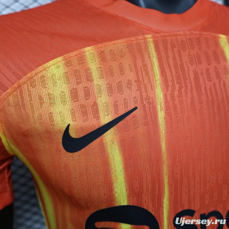Player Version 25/26 FC Barcelona Orange with Flame Gradient Jersey