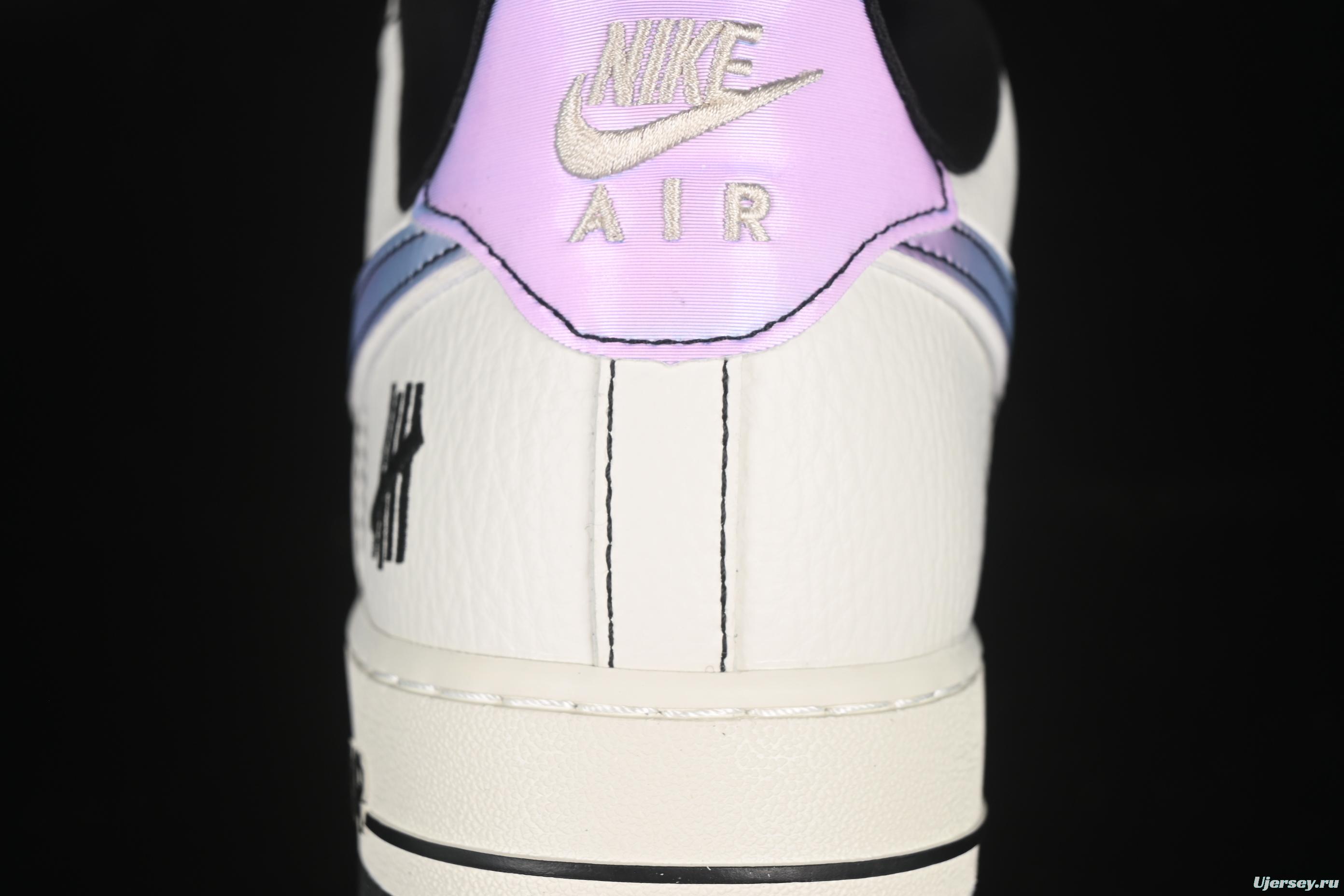 Nike Air Force 1'07 Low UN Collaboration Casual Sneakers in Black White Purple - SC9207-528