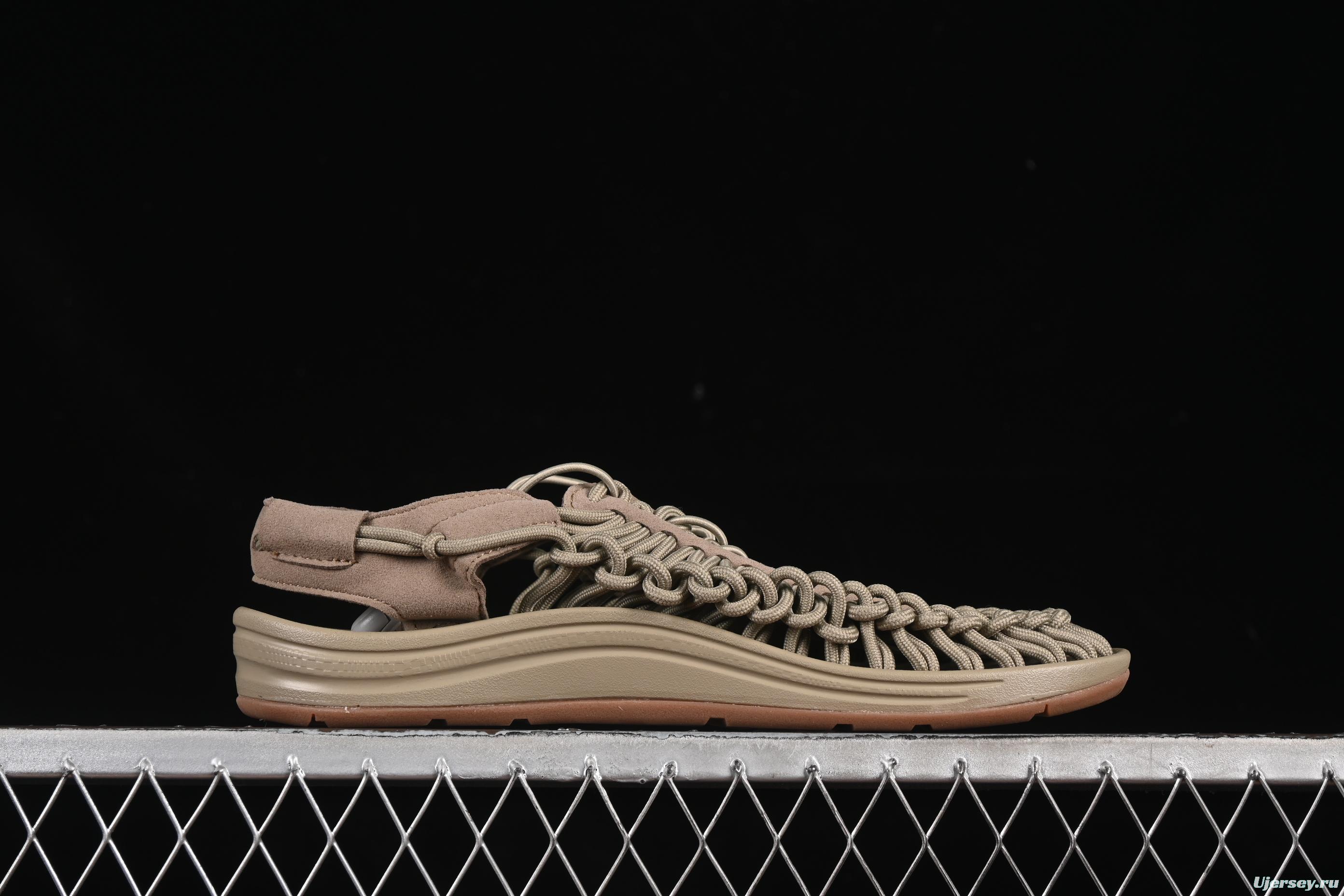 Keen Uneek Flat-M Woven Elastic Strap Outdoor Water Sports Sandals - 1025169 CORNSTALK