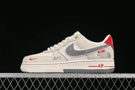 Nike Air Force 1 '07 Low The North Face Collaboration Dual-Tone Grey Casual Sneakers - YX5066-311