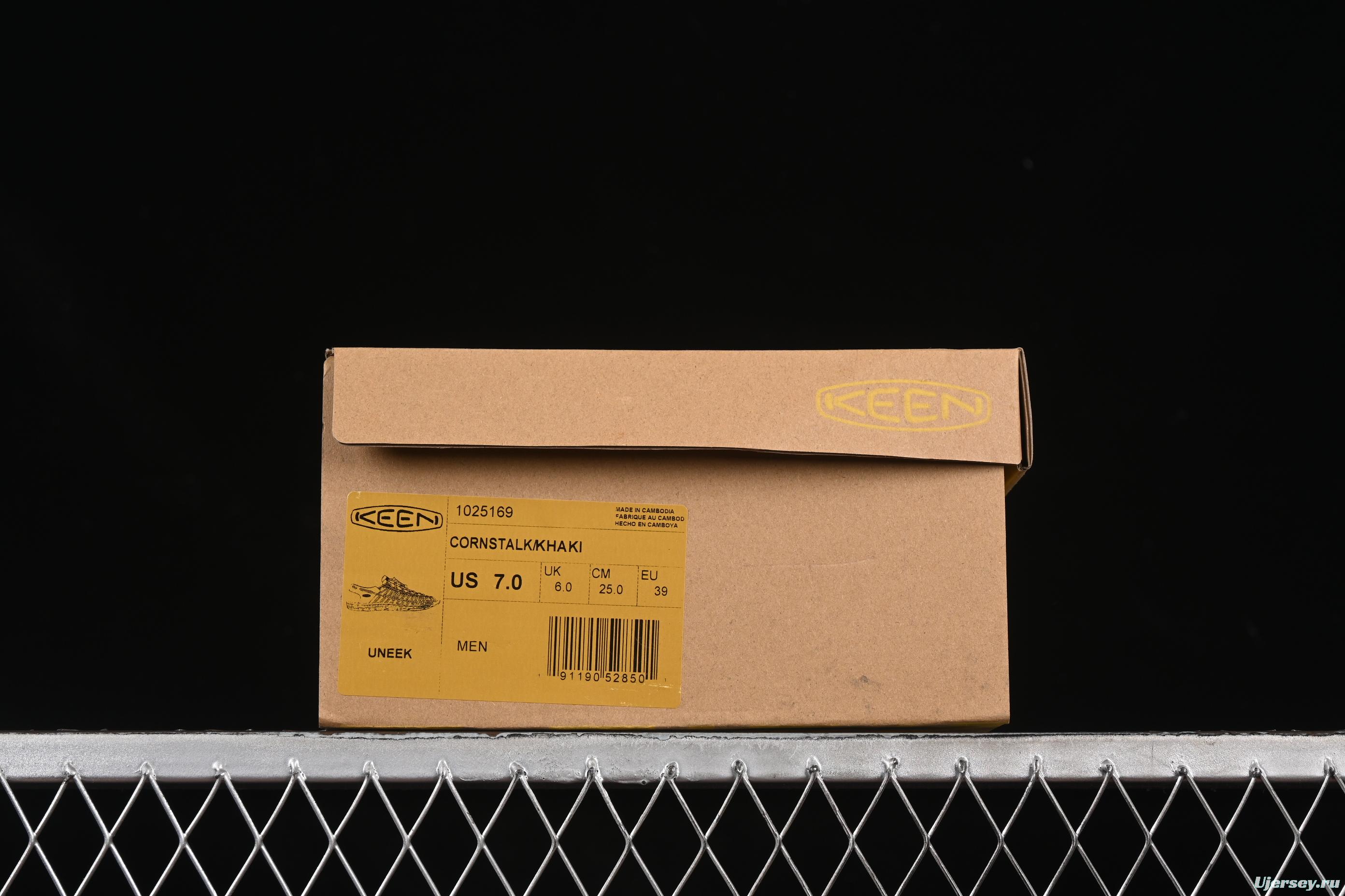 Keen Uneek Flat-M Woven Elastic Strap Outdoor Water Sports Sandals - 1025169 CORNSTALK