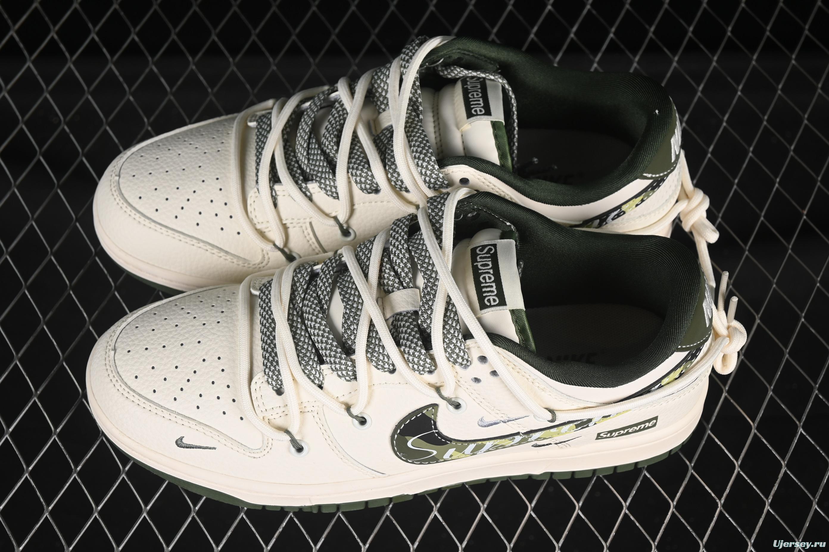 Nike SB Dunk Low Sup Collaboration Strap Camo Swoosh Anniversary Custom Low-Top Casual Skate Shoes - DM6868-081