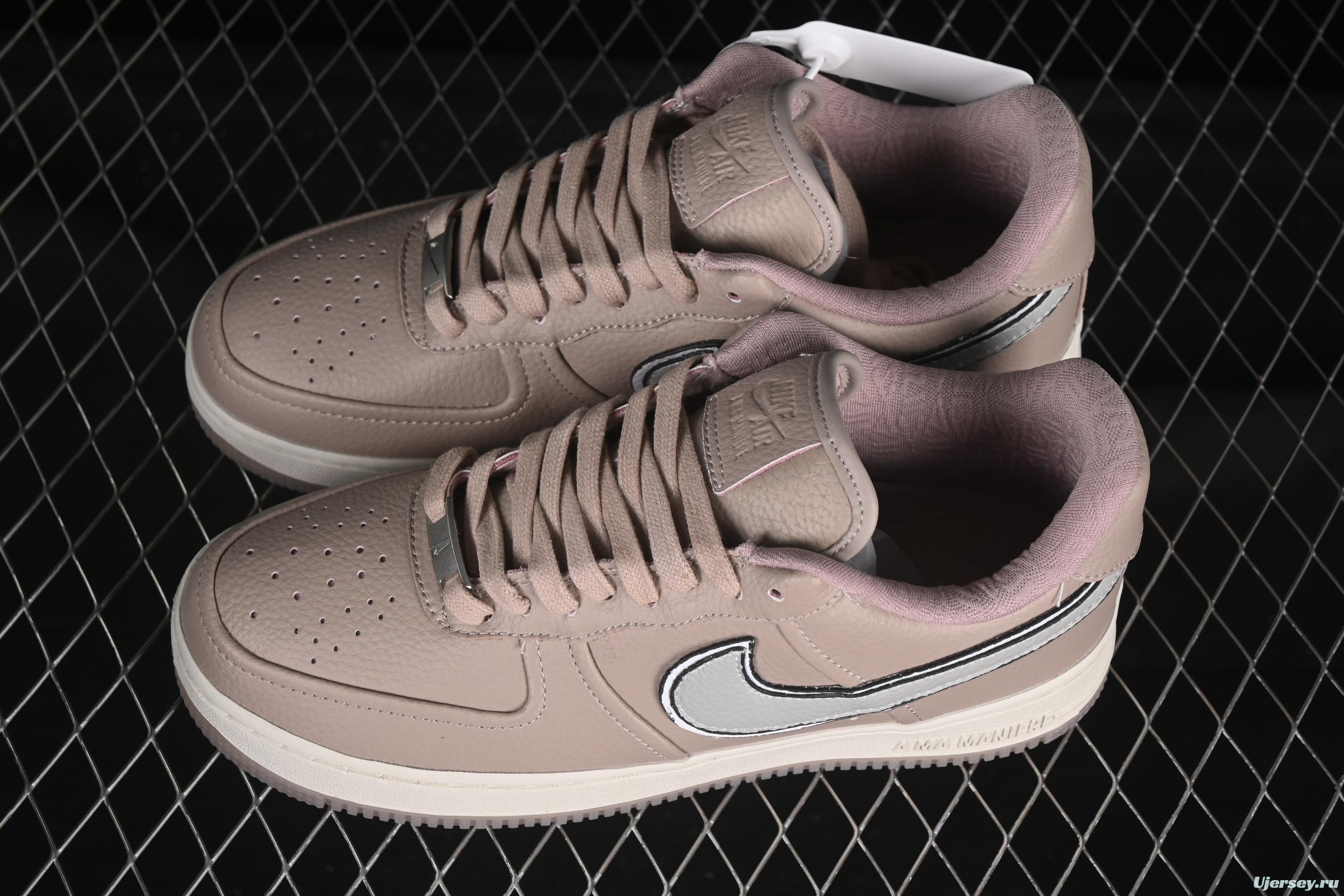 Nike A Ma Maniére x Air Force 1'07 Low Casual Sneakers with Premium Leather and Signature Lining - HF4084-200