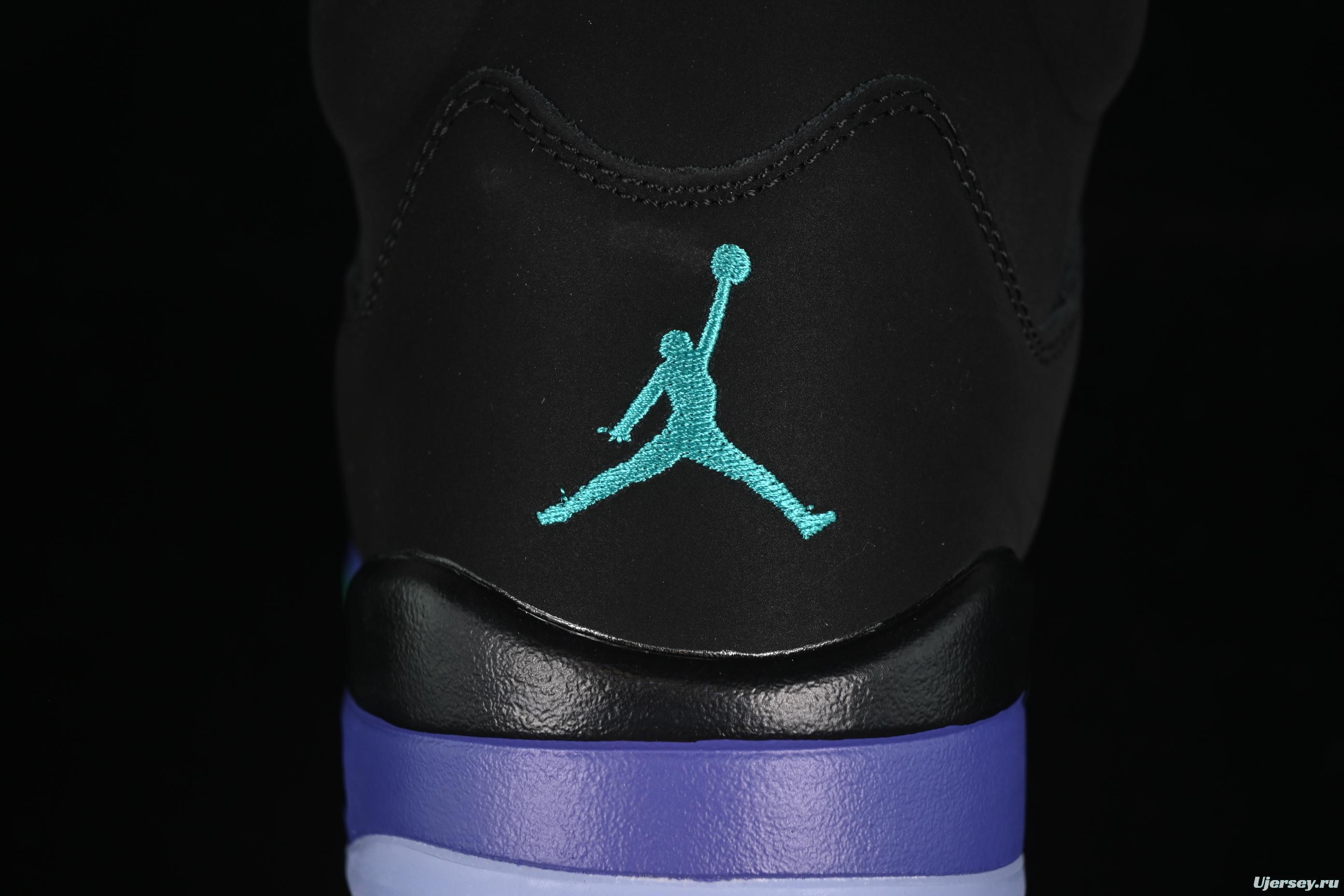 Nike Air Jordan 5 Retro Basketball Shoes - Black Grape - 136027-007