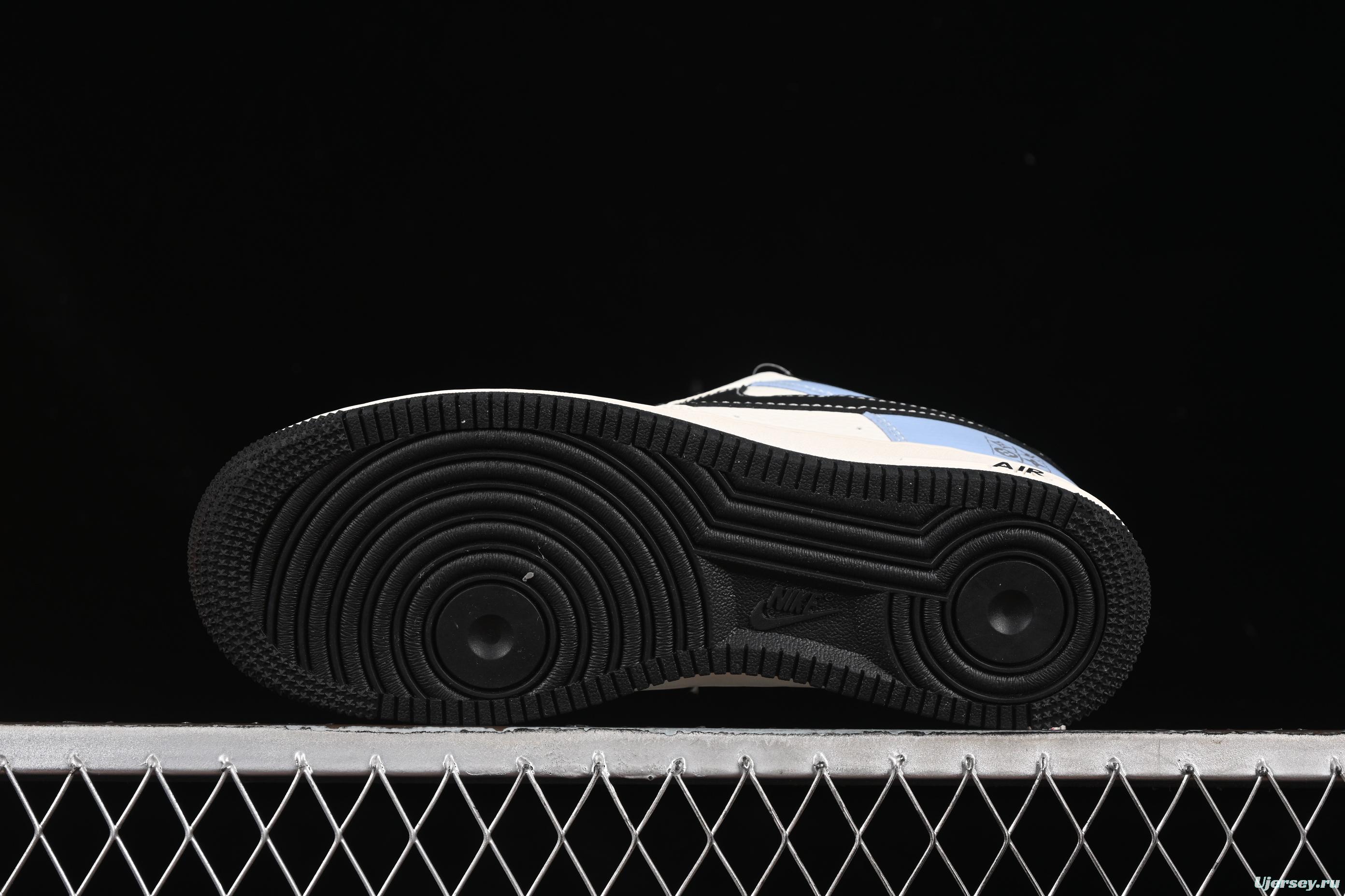 Nike Air Force 1 '07 Low LV Collaboration Black Water Blue Casual Sneakers - JJ2508-712