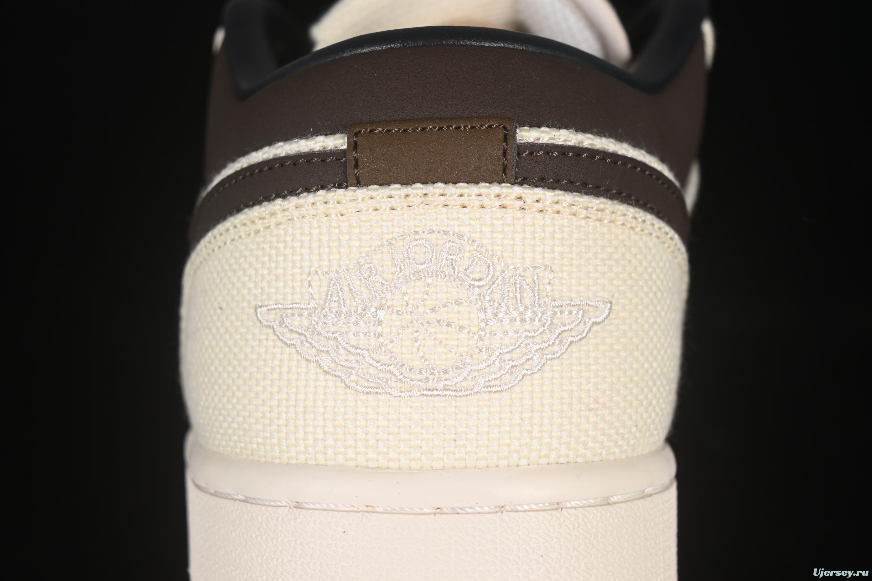 Nike Air Jordan 1 Low "Dongdan" Casual Sneakers in Woven Beige - IB8058-110