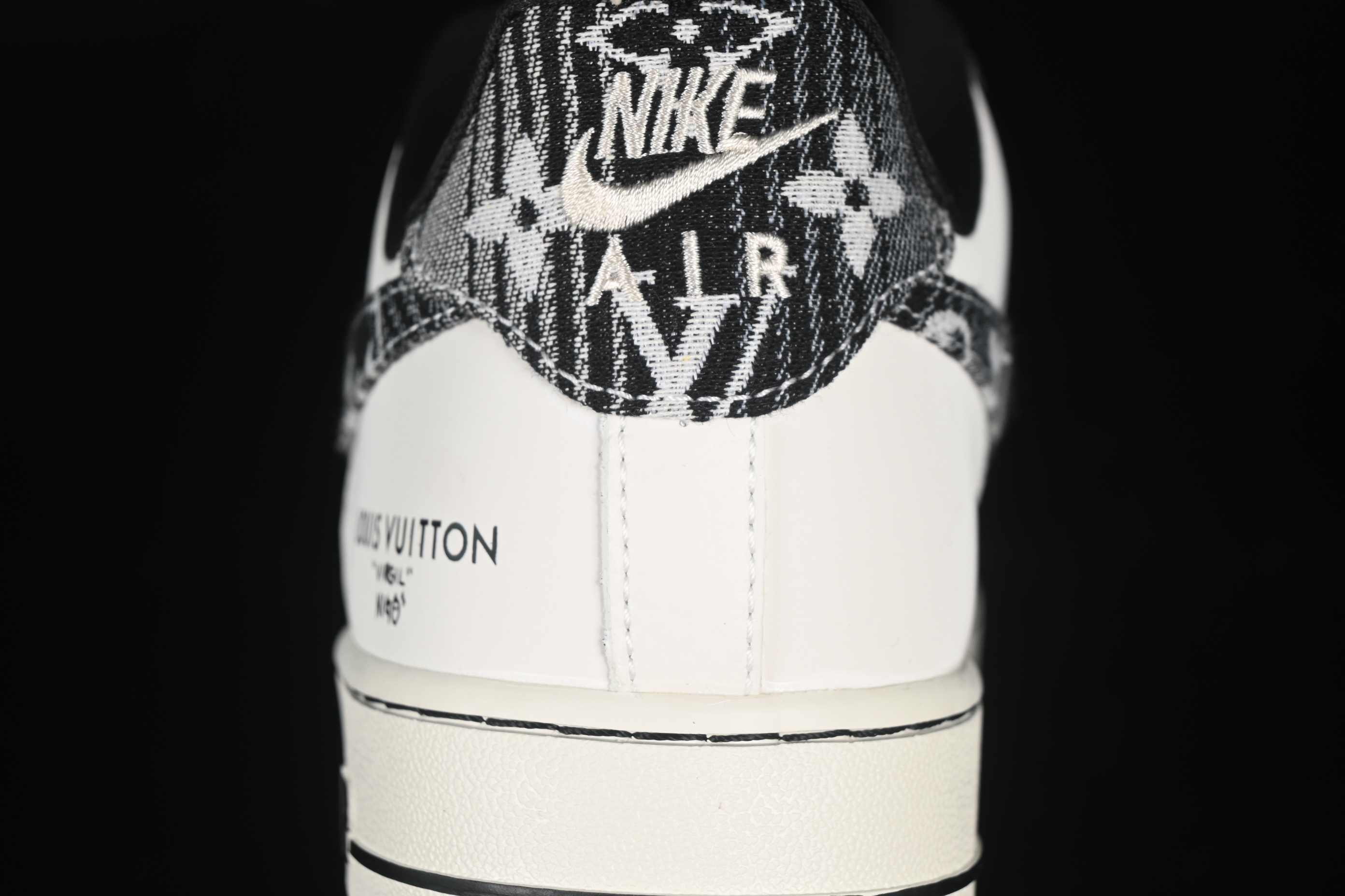 Nike Air Force 1 '07 Low LV Collaboration Grey Black Denim Casual Sneakers - SC9207-539