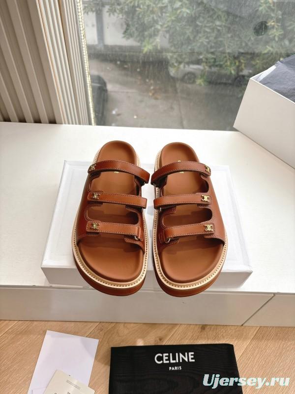 2025 CELINE Brown Leather Sandals