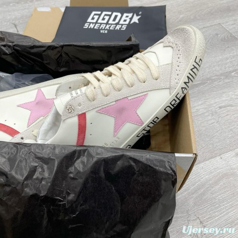 2024 Unisex GGDB White Pink Red Leather Suede High Top Sneakers MJ00300