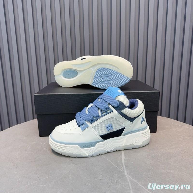 2024 Unisex Amiri Blue White Leather Sneakers MJ00360