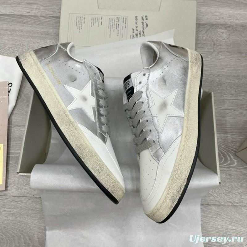 2024 Unisex GGDB White Silver Leather Low Top Sneakers MJ00260