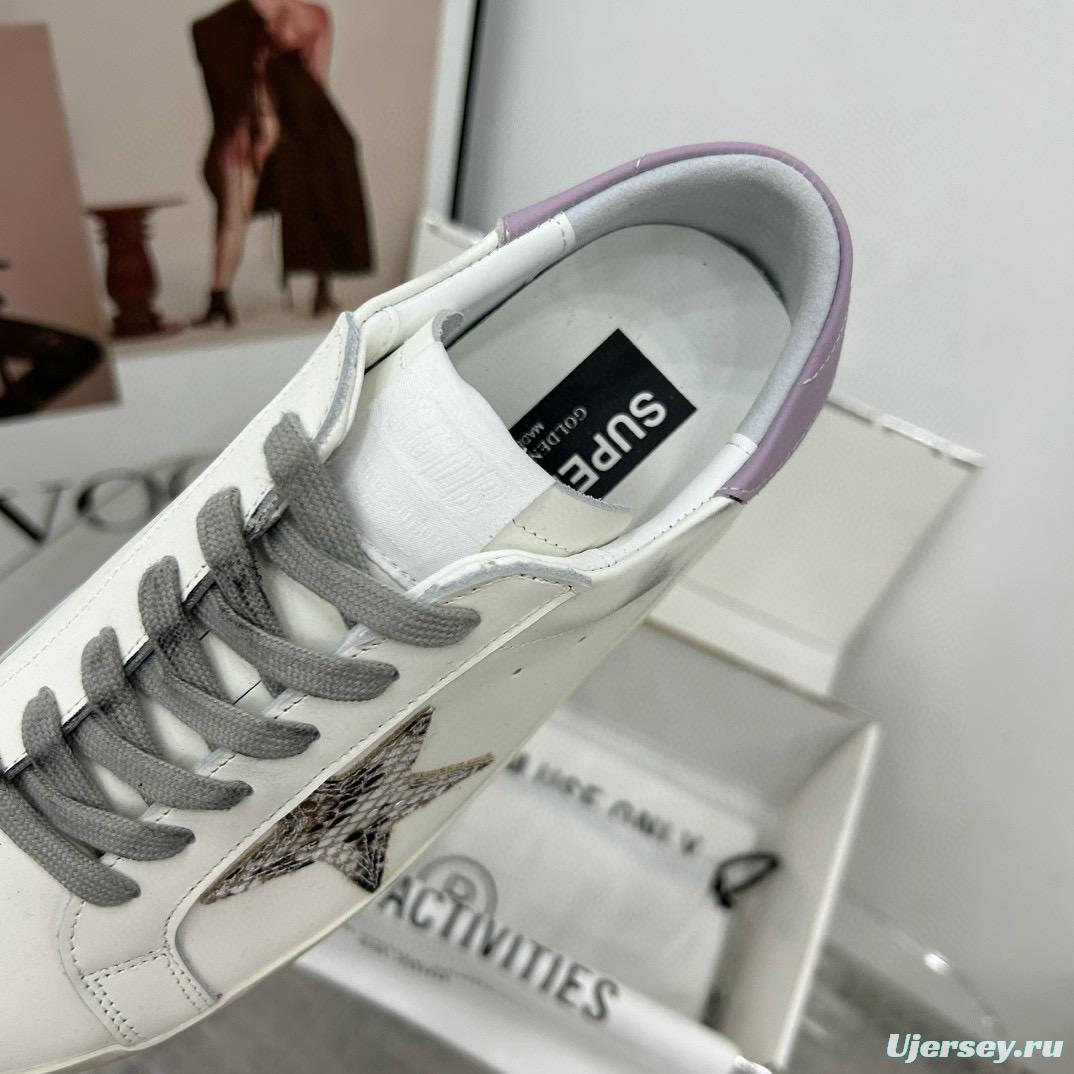 2025 Women GGDB White Grey Leather Sneakers