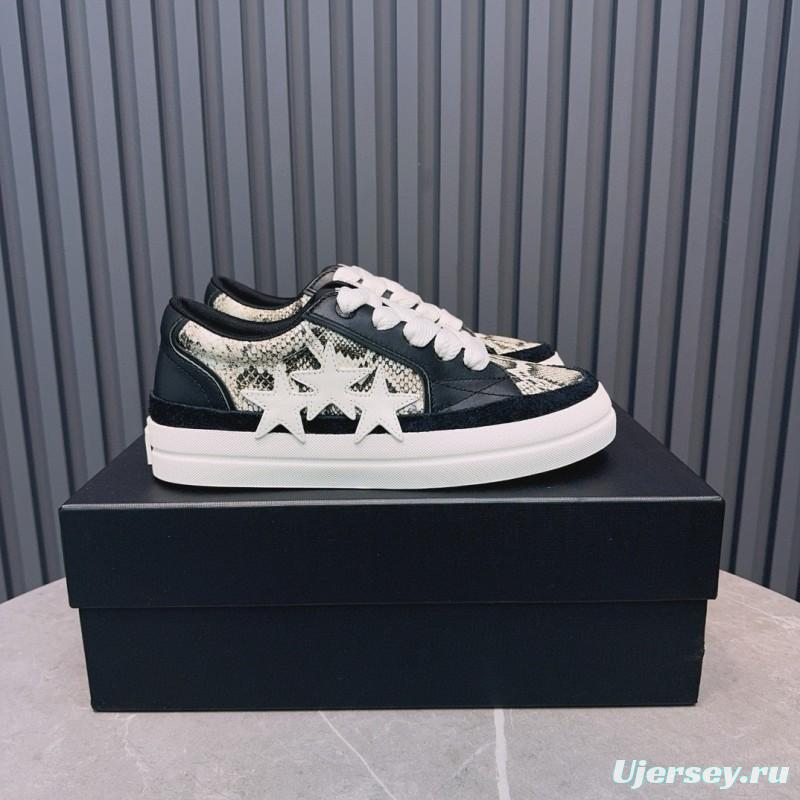 2024 Unisex Amiri Black White Leather Sneaker MJ00300