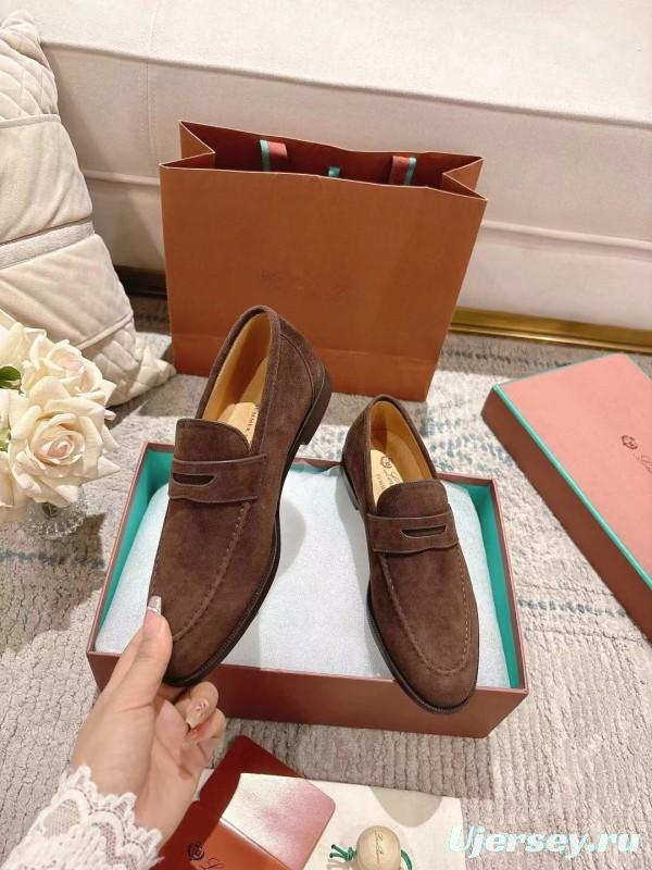 2025 Women LP Brown Suede Loafers LY00320
