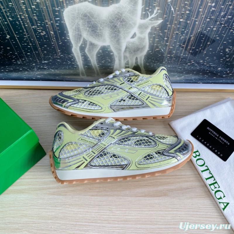 2025 Unisex BV Yellow Silver Mesh Rubber Running Sneakers LY0000