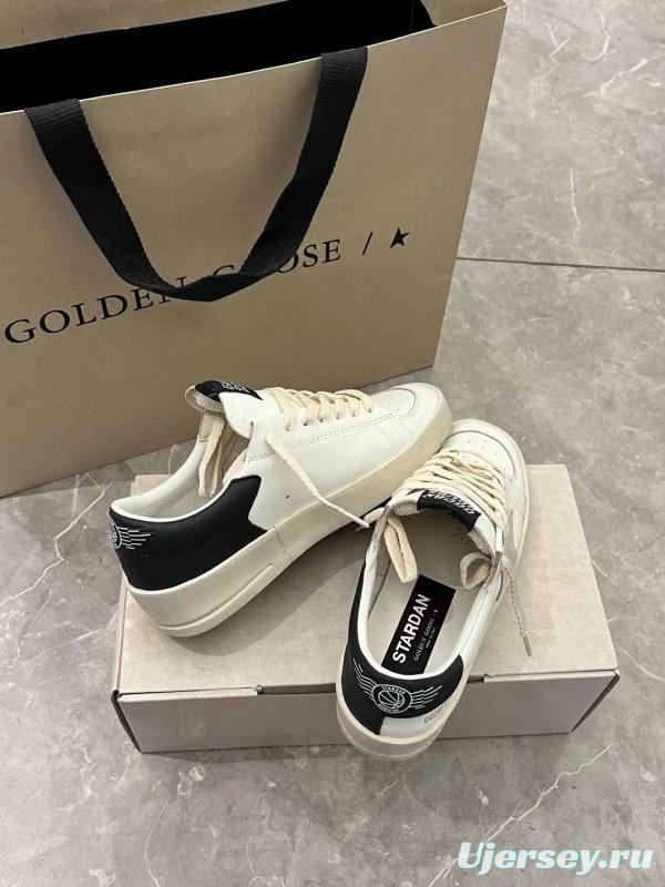 2024 Unisex GGDB White Black Leather Low Top Sneakers MJ00260