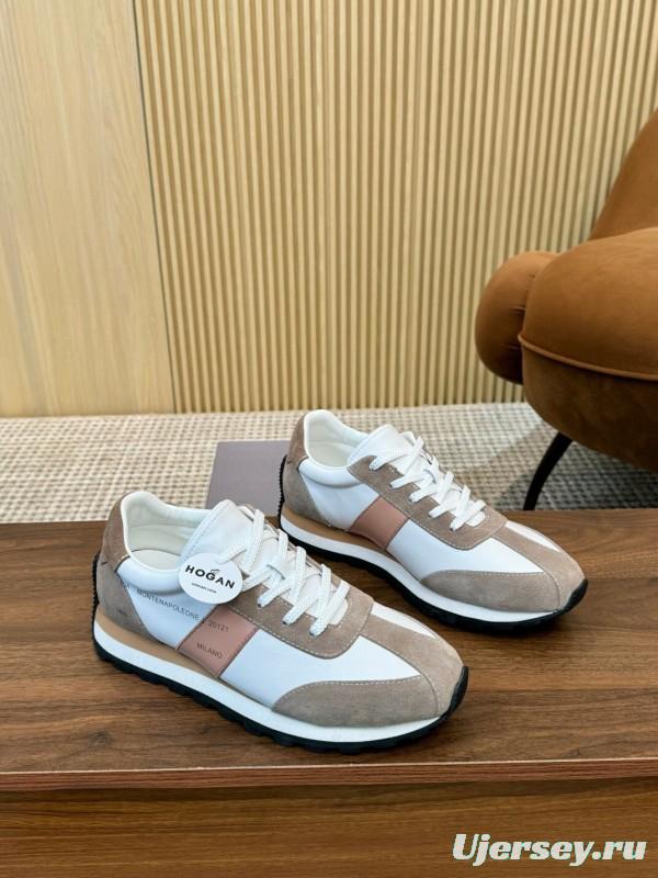 2025 Unisex TOM FORD White Brown Suede Leather Sneakers LY00360(F)/LY00370(M)
