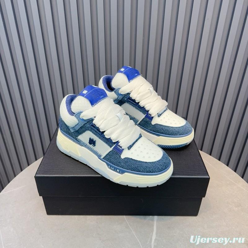2024 Unisex Amiri blue white denim mesh sneakers MJ00360