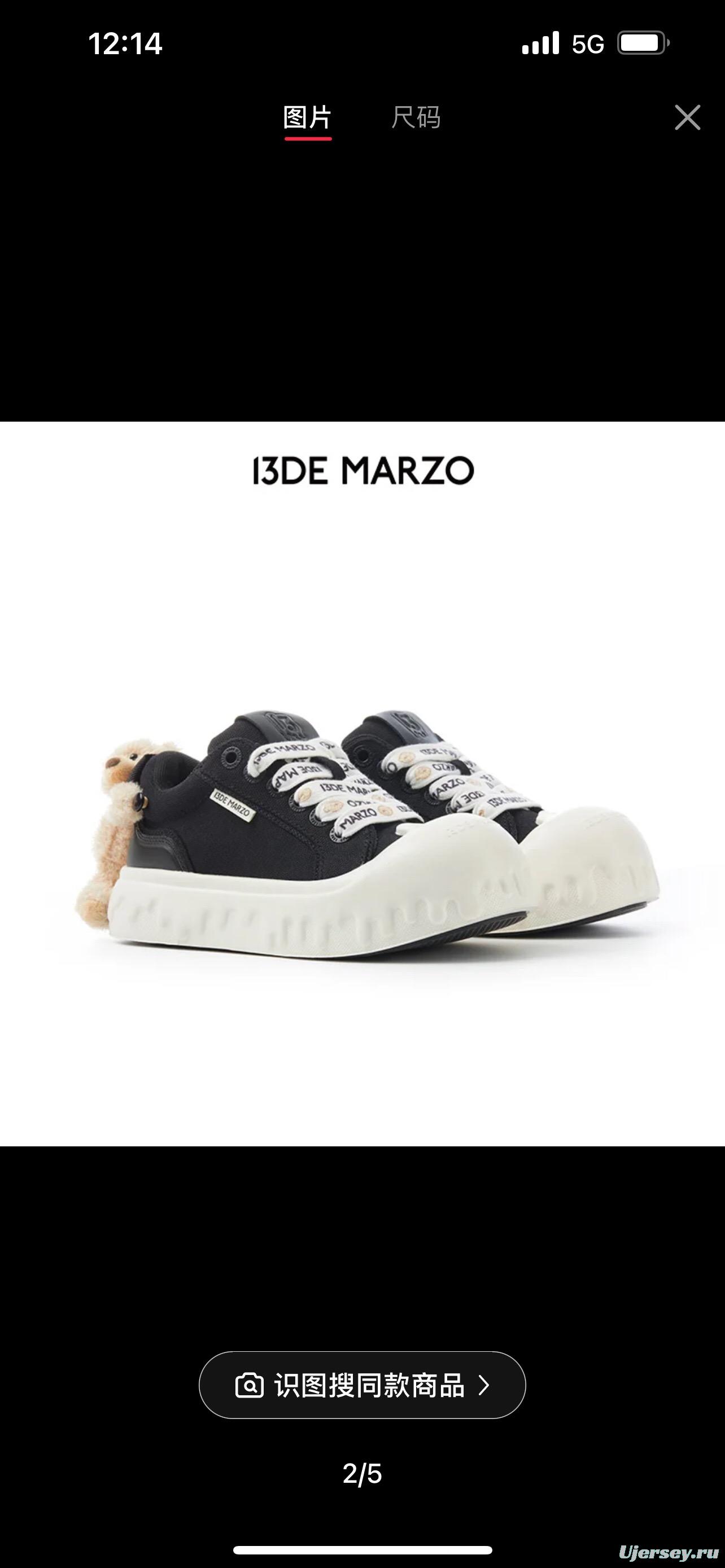 2025 Women 13DE MARZO Black Canvas Small Bear Toy Sneakers KFY00280