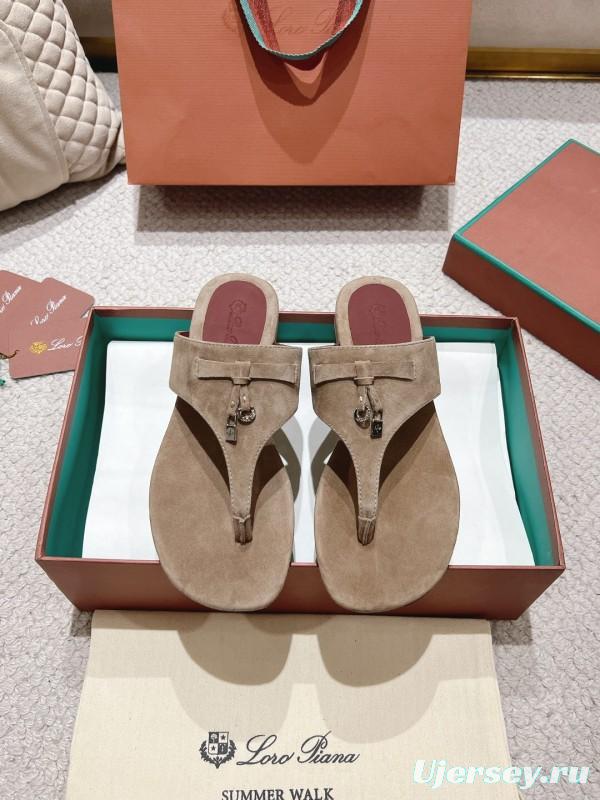 2025 Slippers Le Parmentier Brown Suede Slippers LY00250
