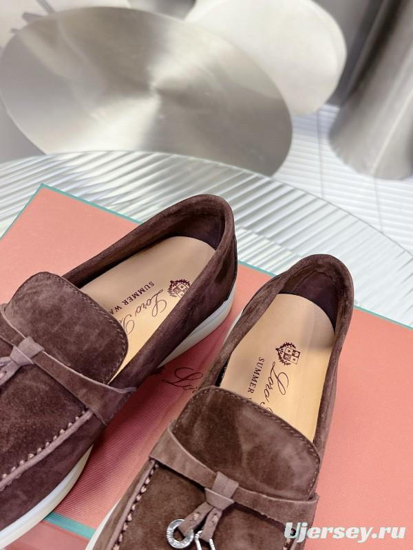 2024 Men LP Brown Suede Loafers MJ00270