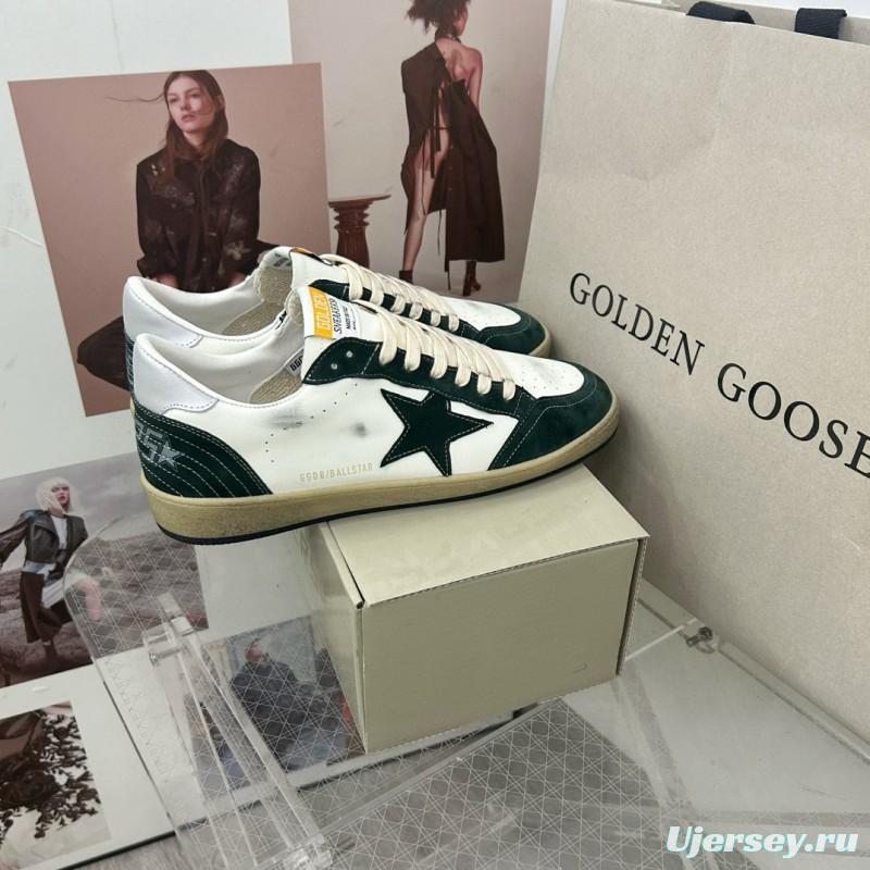2024 Unisex GGDB White Green Leather Sneakers MJ00260