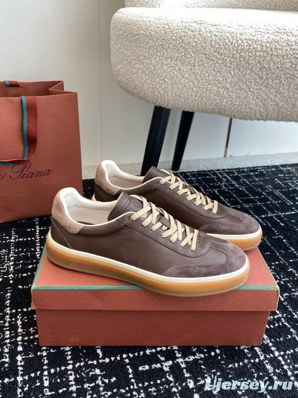 2024 Unisex LP Brown Taupe Leather Plimsolls MJ00320