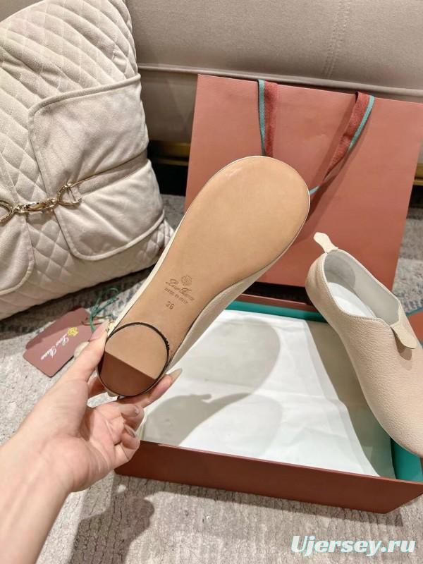 2025 Women LP Light Beige Leather Casual Shoes LY00300