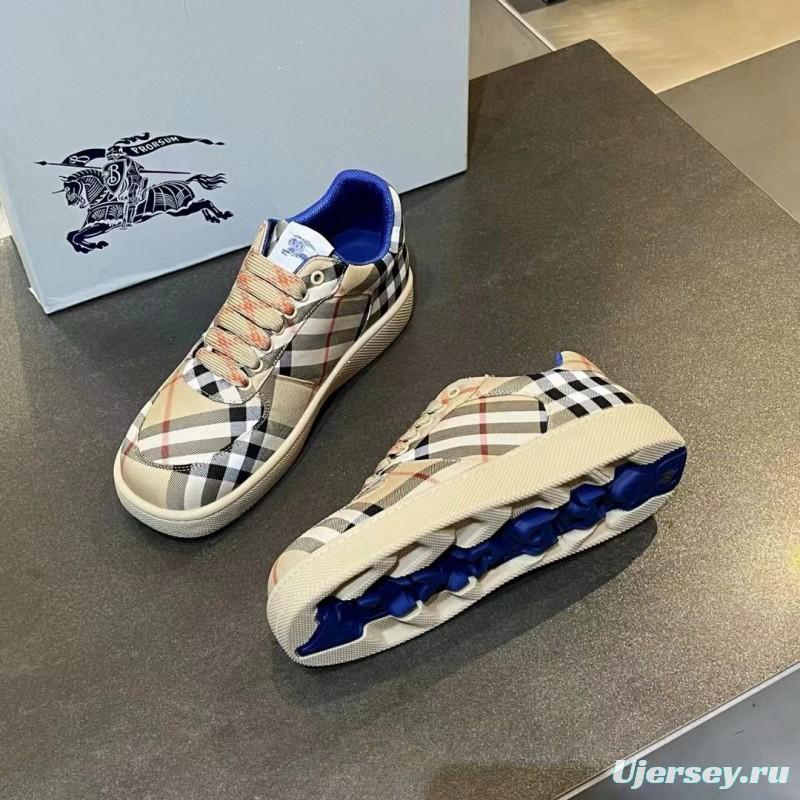 2024 Unisex Burberry Beige Black White Leather Casual Shoes MJ00330