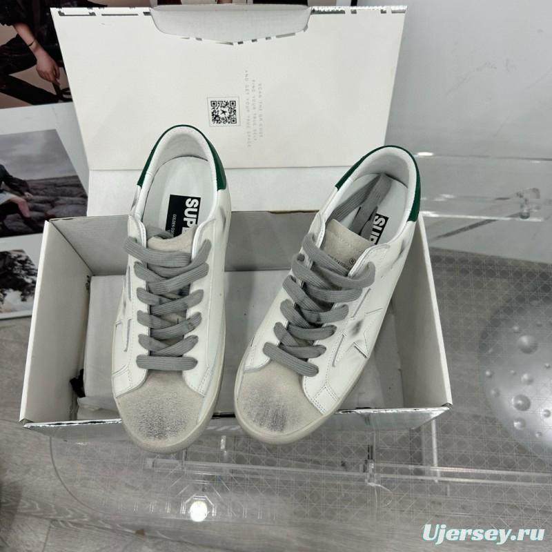 2025 Unisex GGDB White Green Leather Sneakers