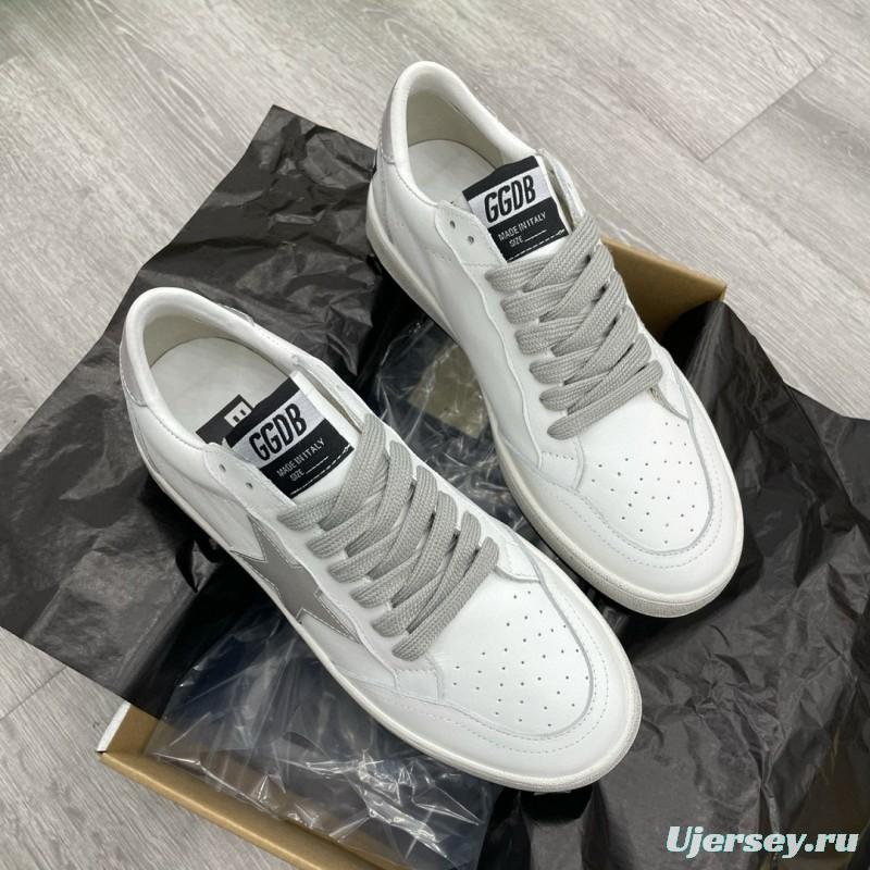 2024 Unisex GGDB White Silver Leather Sneakers MJ00260