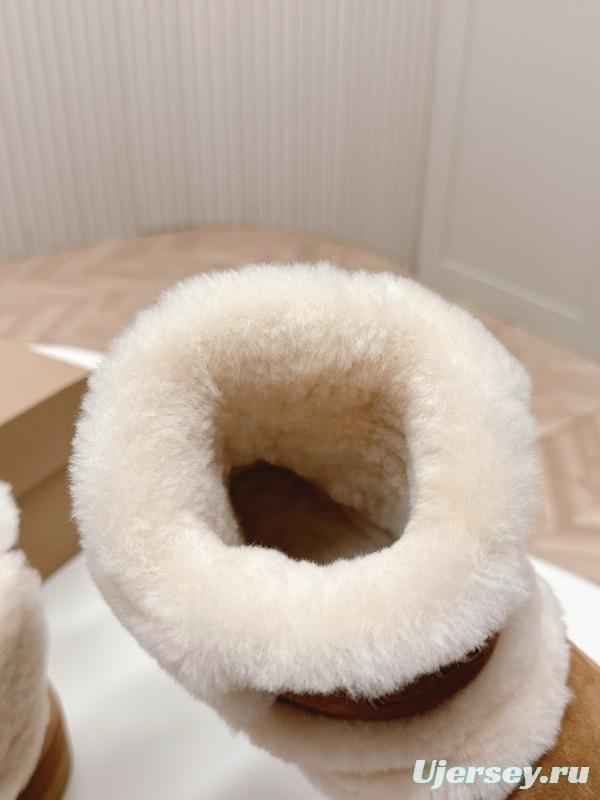 2024 Women UGG Chestnut Suede Sheepskin Snow Boots MJ00320