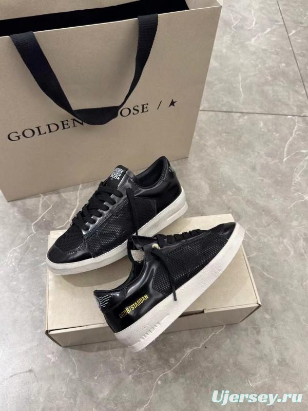 2024 Unisex GGDB Black Mesh Leather Sneakers MJ00260