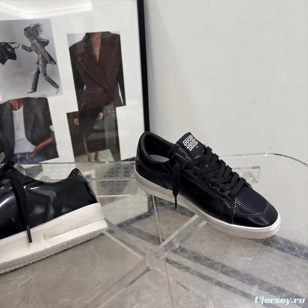2024 Unisex GGDB Black Mesh Leather Sneakers MJ00260