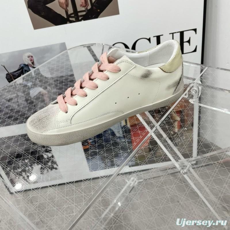2025 Women GGDB White Blue Pink Leather Suede Sneakers