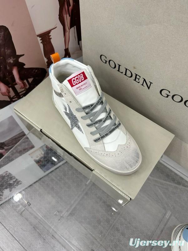 2024 Unisex GGDB White Grey Suede Leather High-Top Sneakers MJ00300
