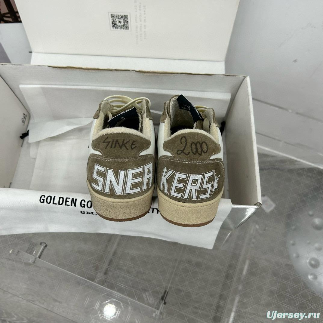 2024 Unisex GGDB White Olive Suede Leather Sneakers MJ00260