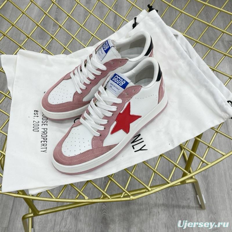 2024 Unisex GGDB White Pink Red Leather Suede Sneakers MJ00260