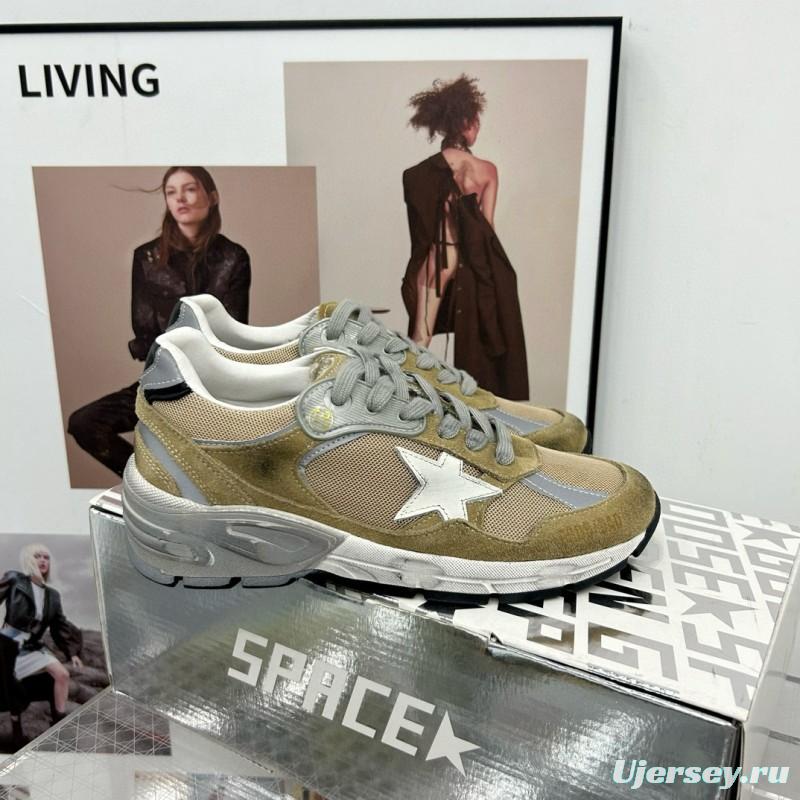 2024 Unisex GGDB Green Grey White Suede Mesh Sneakers